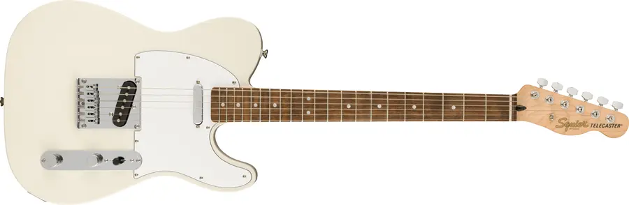 Squier Affinity Series Telecaster Olympic White, White PG, Laurel Fb 