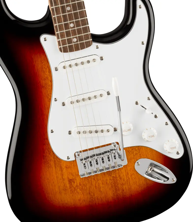 Squier Affinity Series Stratocaster 3-Color Sunburst, White PG, Laurel FB 