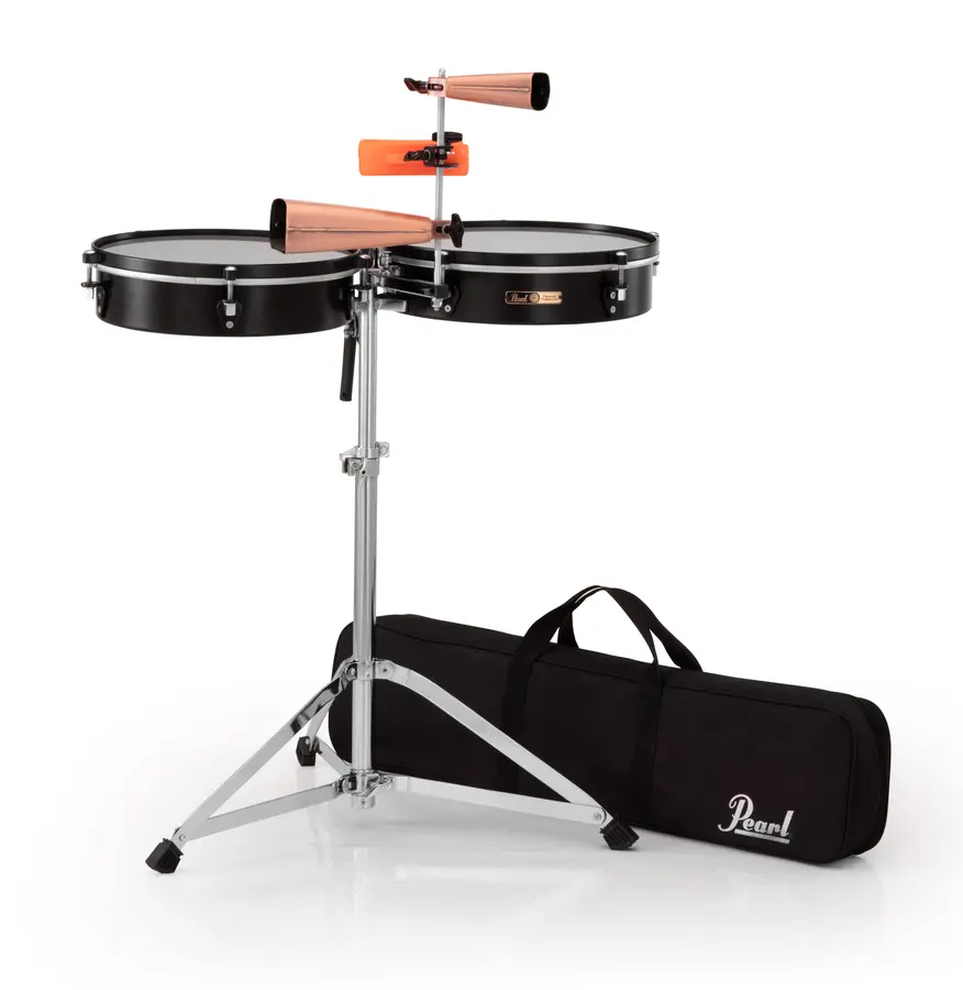 Pearl Travel Timbales 14" & 15" with stand 