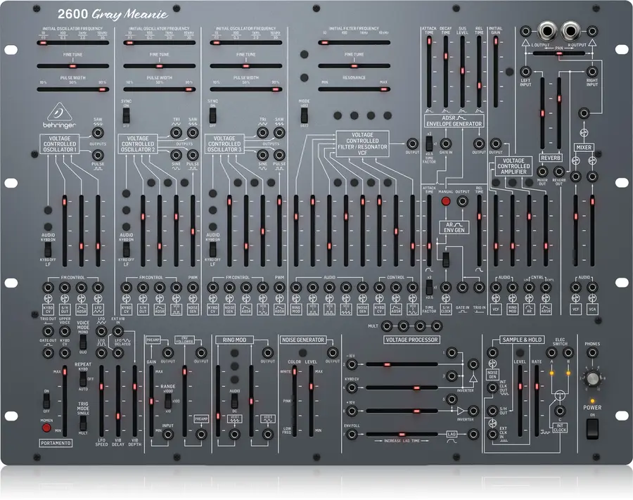 Behringer 2600 Gray Meanie analog synthesizer 