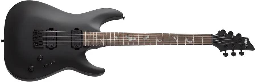 Schecter Damien-6 Satin Black (SBK) Satin Black 
