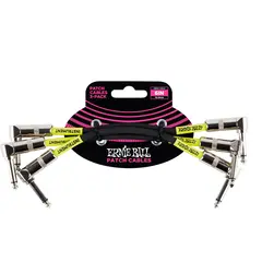 Ernie Ball EB-6050 Patch Cable Black 15 cm, 3-pack
