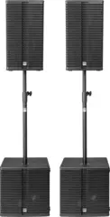 HK Audio Linear 3 Compact Venue Pack 2 L3-112FA, 2 LSUB-1500A, covers, stands