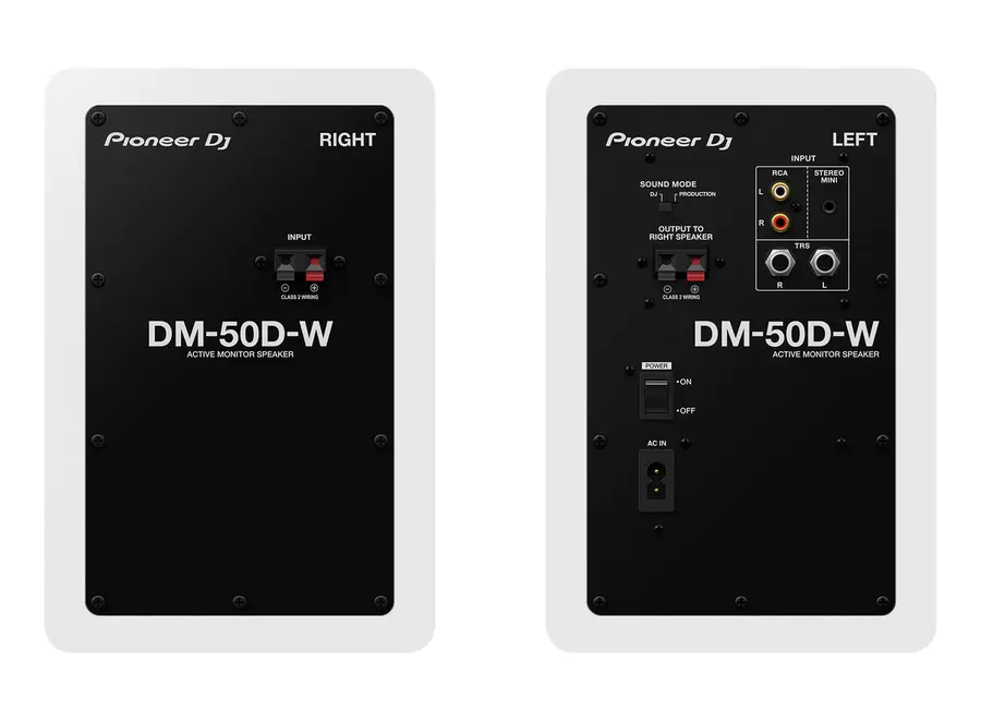 Pioneer DM-50D-W aktiv monitor hvit(par) 