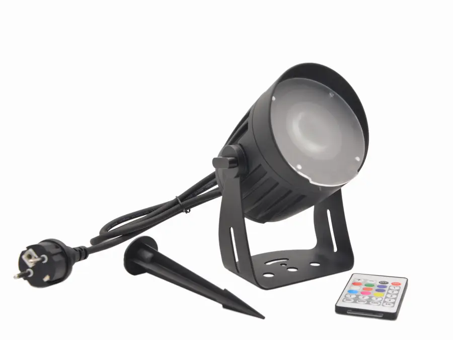 Eurolite LED Outdoor Spot 15W RGBW QuickDMX with stake 