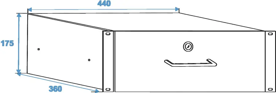 Omnitronic Rack Drawer with Lock 4U 