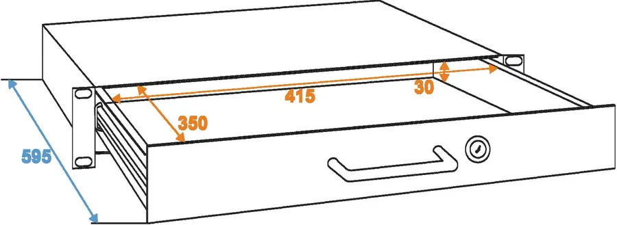 Omnitronic Rack Drawer with Lock 1U 