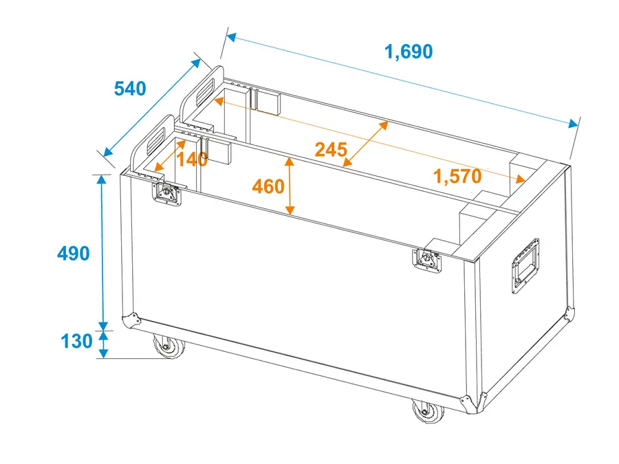 Roadinger Flightcase 2x LCD ZL65 