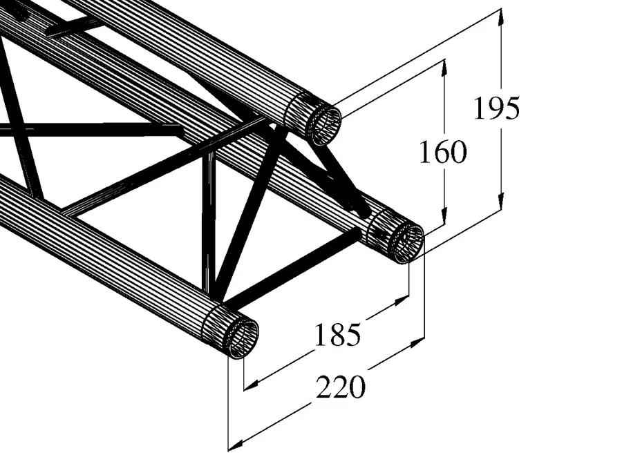 Alutruss Decolock DQ3-S500 3-Way Cross Beam bk 