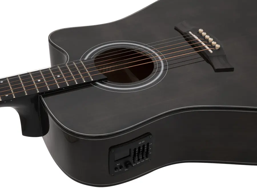 Dimavery STW-90 Western Guitar vintage black 