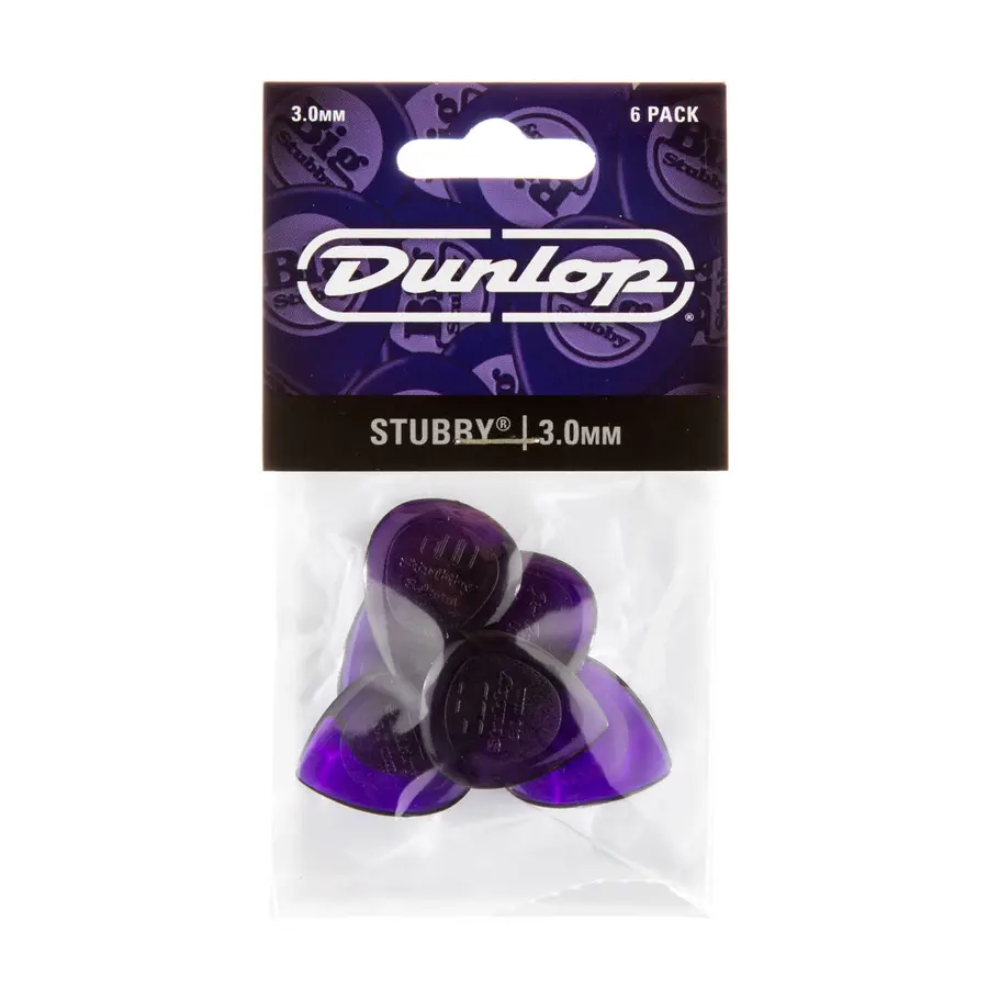 Dunlop 474P3.0 Stubby Jazz 6-pakning 