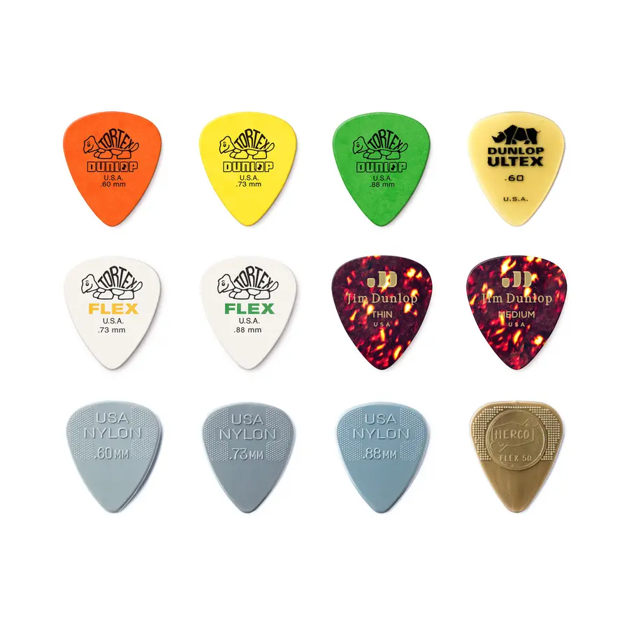 Dunlop PVP112 Acoustic Variety Pack 12-pakning 
