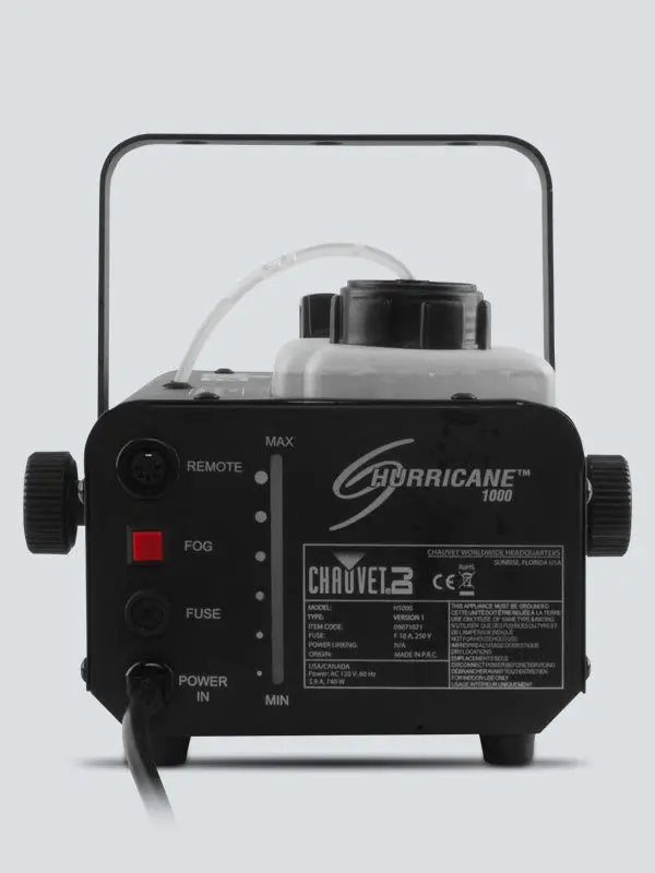 Chauvet DJ Hurricane 1000 110-230v Not auto ranging Includes WL TX 