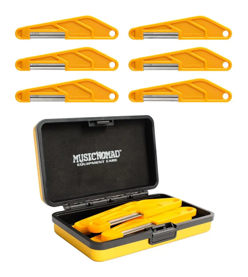 Music Nomad MN668 6-piece E-Guitar Diamond Coated Nut File Set Medium 