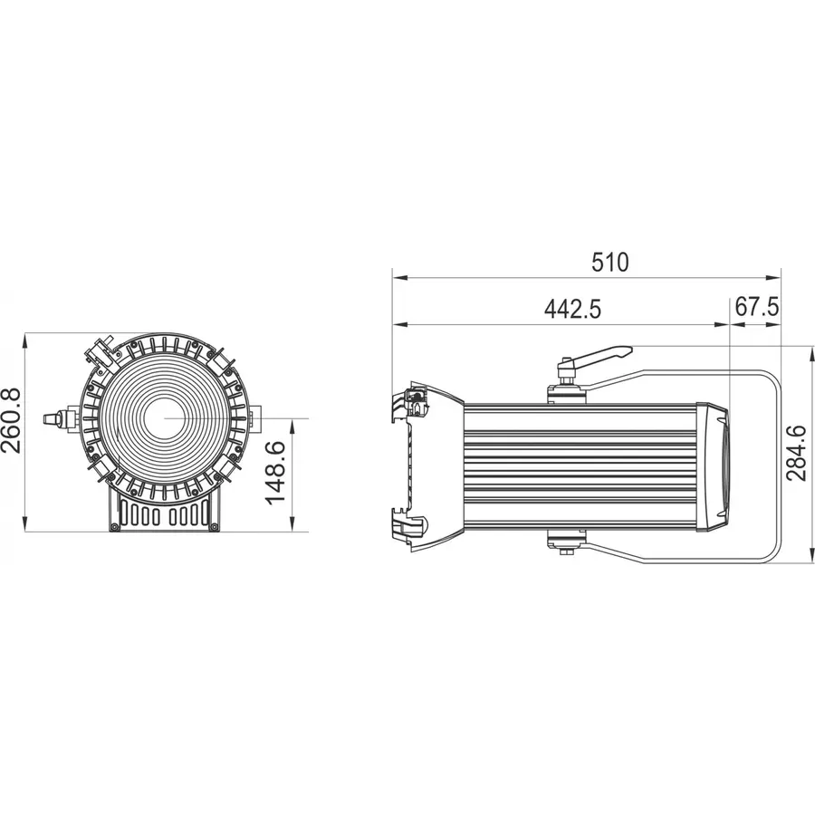 Briteq BT-THEATRE HD2 Fresnel 200W RGBAL, 2700-5600K, CRI>90RA, 14-55° 