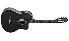 Ortega RCE125SN-SBK Klassisk gitar 4/4 Size, med mik, Thin, Slim Neck