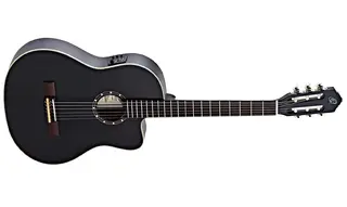 Ortega RCE125SN-SBK Klassisk gitar 4/4 Size, med mik, Thin, Slim Neck