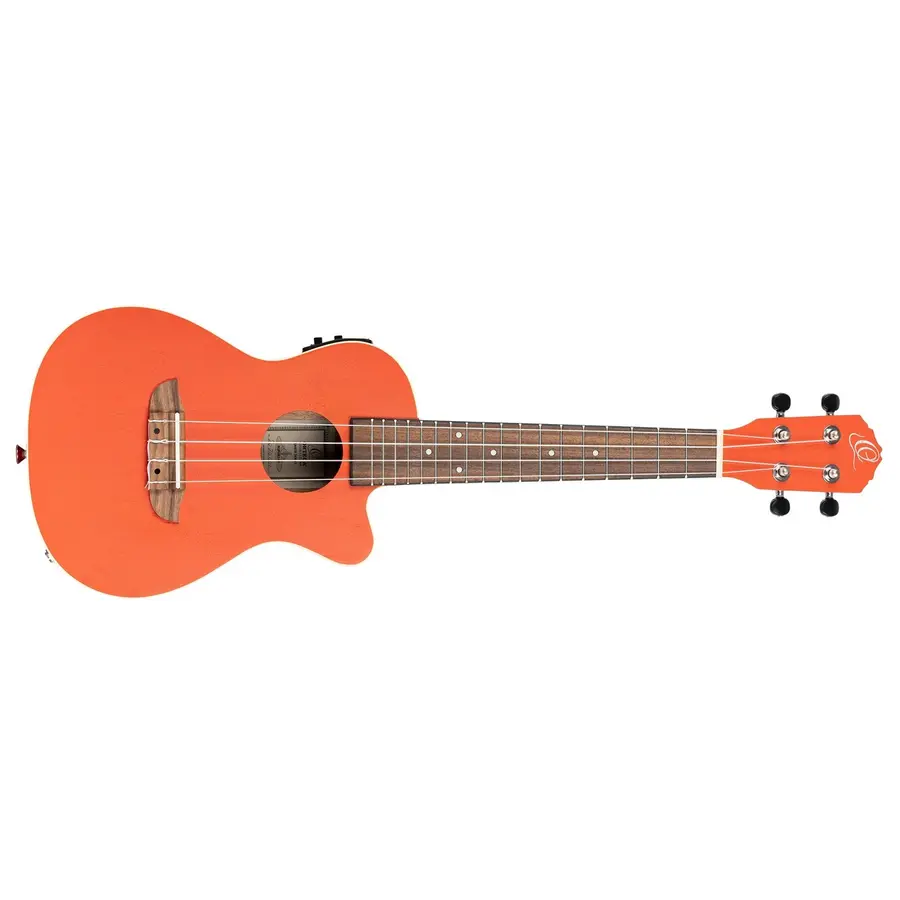 Ortega RUPUKI-CE Concert ukulele med mik, Earth, Pumpkin Orange 