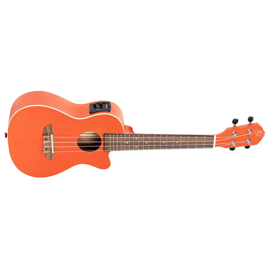 Ortega RUPUKI-CE Concert ukulele med mik, Earth, Pumpkin Orange 