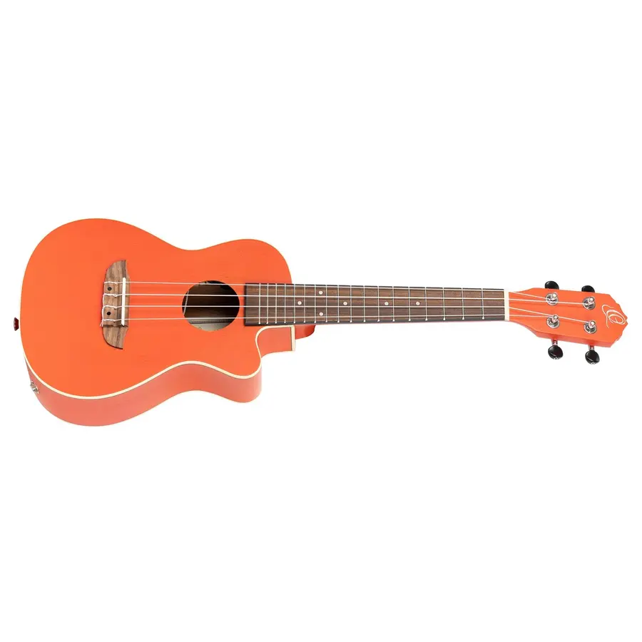Ortega RUPUKI-CE Concert ukulele med mik, Earth, Pumpkin Orange 