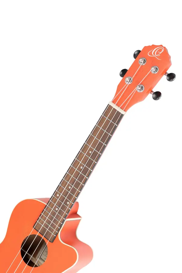 Ortega RUPUKI-CE Concert ukulele med mik, Earth, Pumpkin Orange 