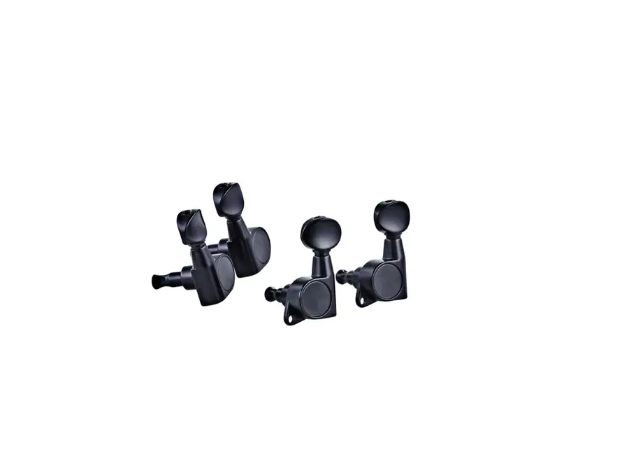 Ortega OTMUKDC-GB Mekanikk Ukulele Die Cast, Black, Black button 