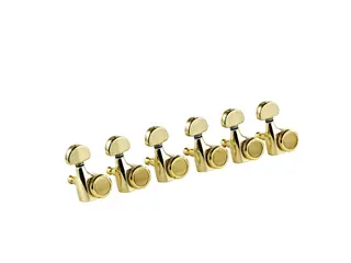 Ortega OTMLOCK6L-GO Mekanikk Elgitar Locking, 6 in-line, Gold