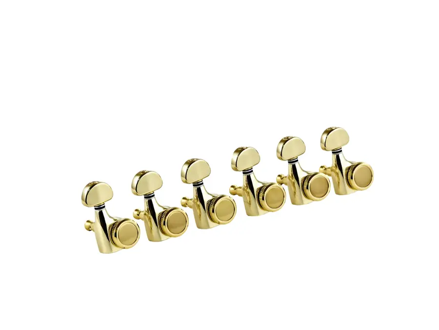 Ortega OTMLOCK6L-GO Mekanikk Elgitar Locking, 6 in-line, Gold 