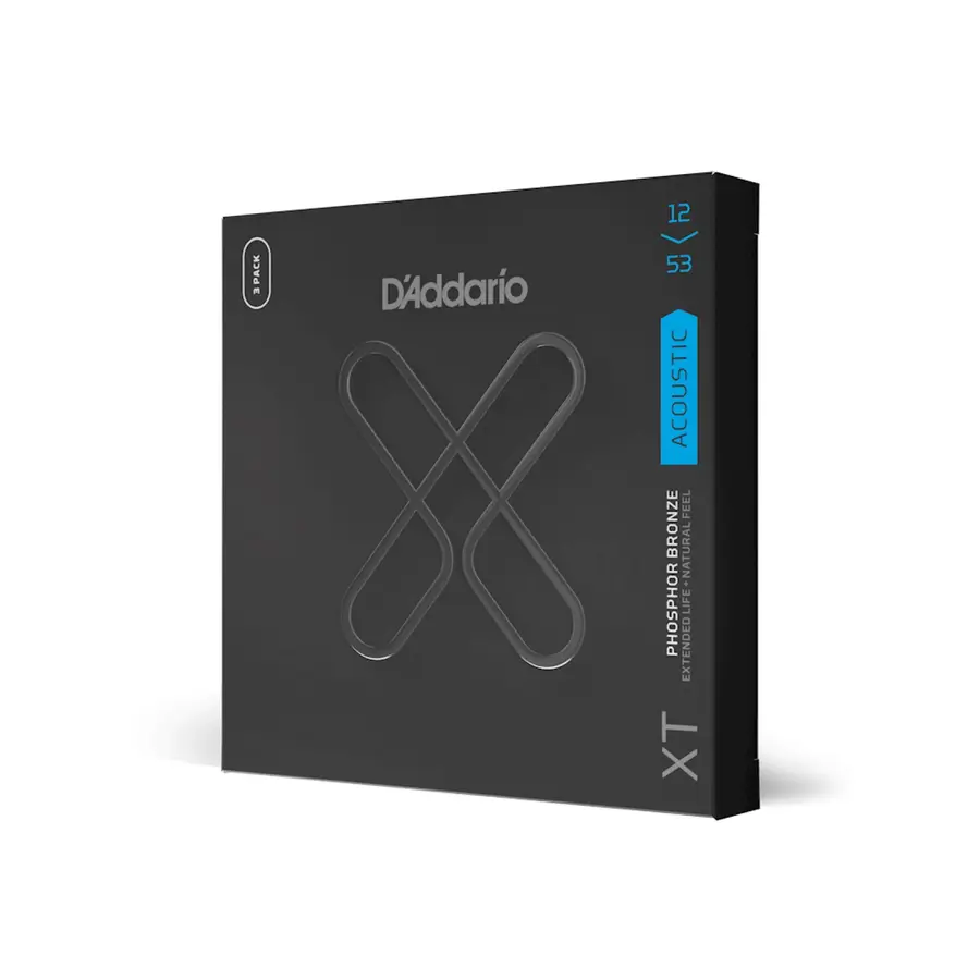 D'Addario XTAPB1253-3P Western XT Ph.B. (012-053) 3-pack 