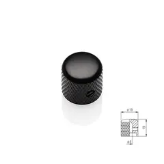 EMG 0280-0253 Flat Dome Knob Black Satin