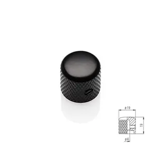 EMG 0280-0253 Flat Dome Knob Black Satin