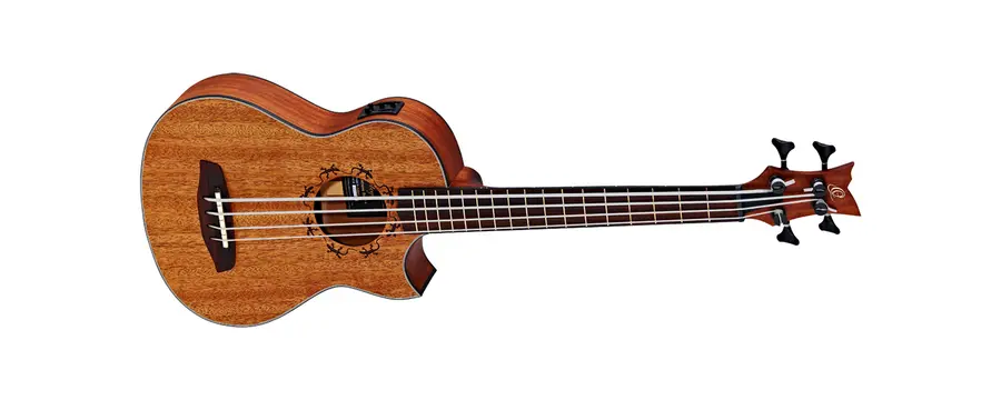 Ortega LIZZY-PRO Akustisk bass med mik Lined Fretless 