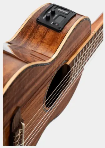 Ortega RGLE18ACA Guitarlele Mikrofon & gigbag, all Acacia, solid top 