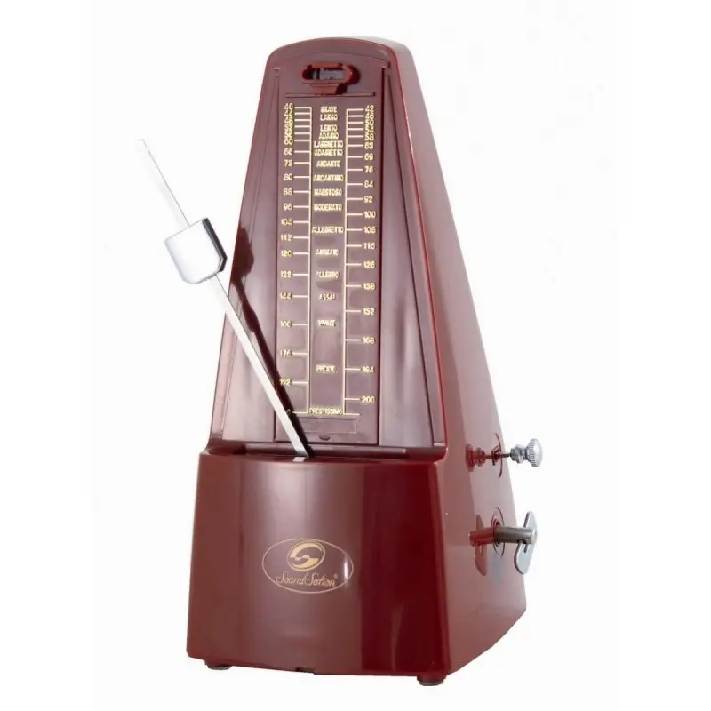 Soundsation MM-10P-R Metronom mekanisk m. klokke, Red 