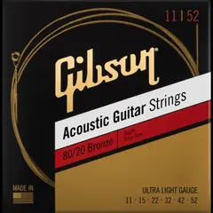 Gibson S&amp;A 80/20 - Ultra-Light (011-052) Bronze Ac. Guitar Str.