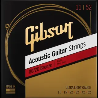 Gibson S&amp;A 80/20 - Ultra-Light (011-052) Bronze Ac. Guitar Str.