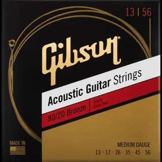 Gibson S&amp;A Coated 80/20 Bronze Ac. (013-056) Guitar Str. - Medium
