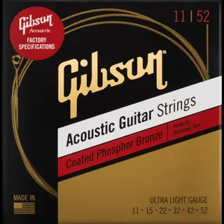 Gibson S&amp;A Coated Phosphor Bronze (011-052) Ac. Guitar Str. - Ultra-Light