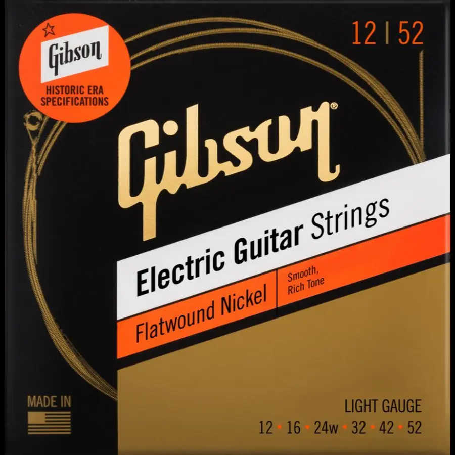 Gibson S&A Flatwound El. Guitar Str. (012-052) Light 