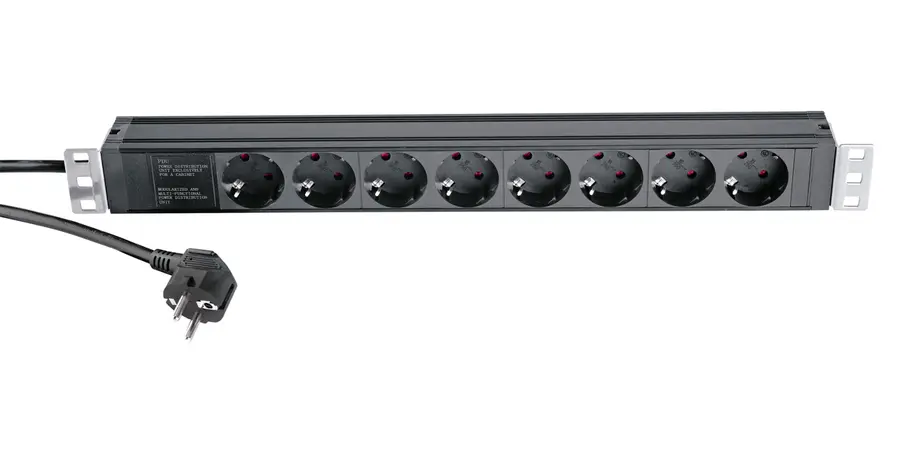 K&M 28673 19"-Power box 8 sockets 