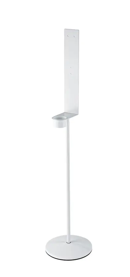 K&M 80320 Disinfectant stand for Euro dispenser, white 