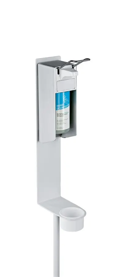 K&M 80320 Disinfectant stand for Euro dispenser, white 