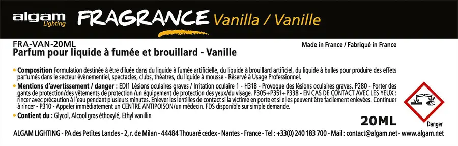 Algam Lighting 20 ML mist fragr vanilla FRA-VAN-20ML 