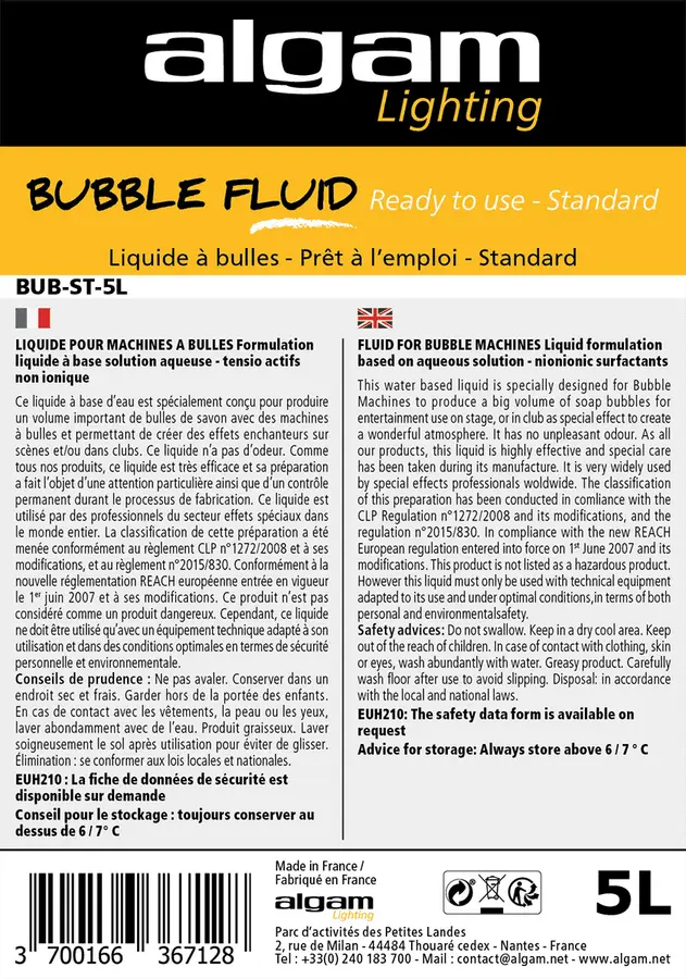 Algam Lighting 5L std bubble liquid BUB-ST-5L 