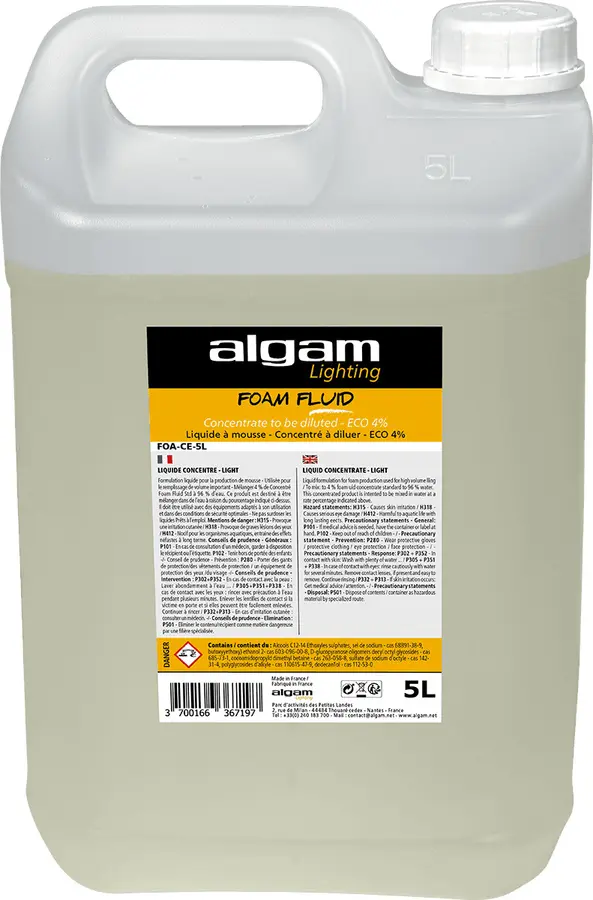 Algam Lighting 5 L concentrated foam ECO FOA-CE-5L 