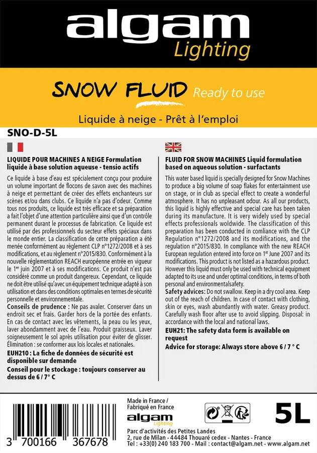 Algam Lighting 5 L snow liquid SNO-D-5L 
