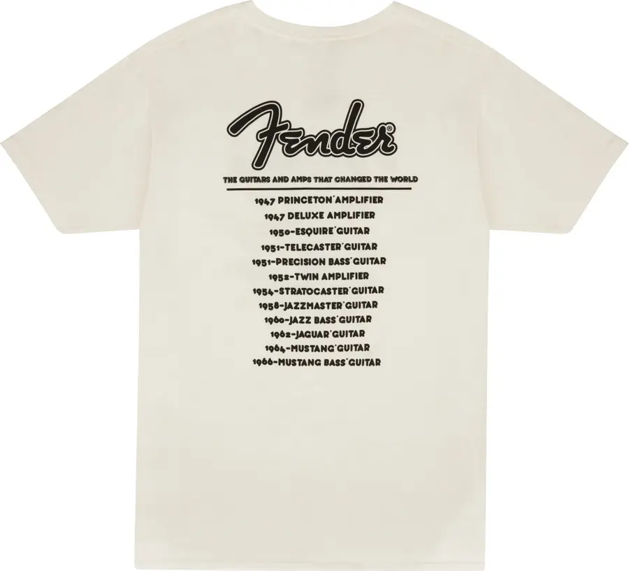 Fender World Tour T-Shirt Vintage White, XXL 