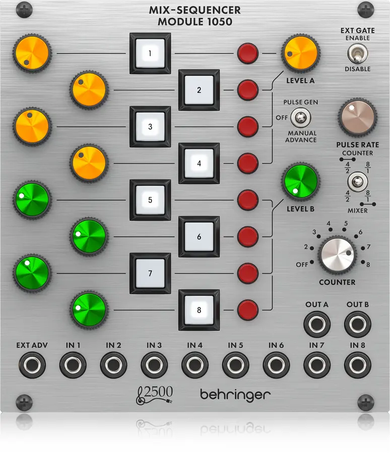 Behringer Mix-Sequential Module 1050 8ch Mixer/Sequencer Modul for Eurorack 