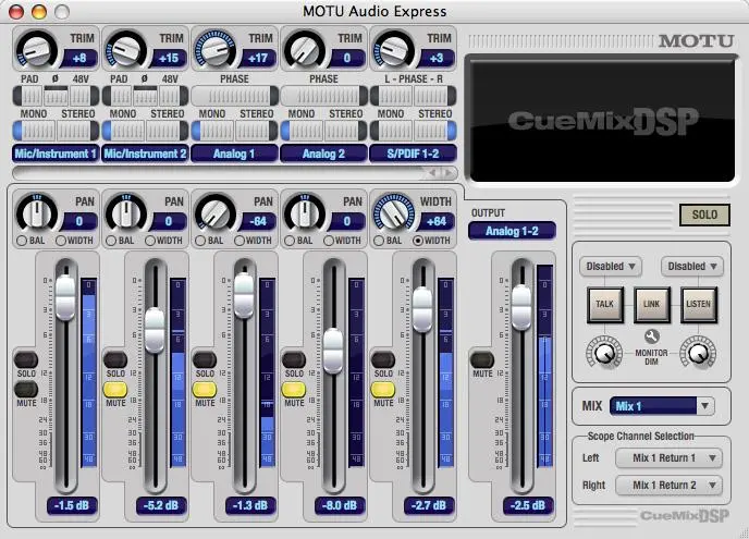 MOTU Audio Express USB&FW Lydkort 6 x 6 Hybrid Firewire/USB2 interface 