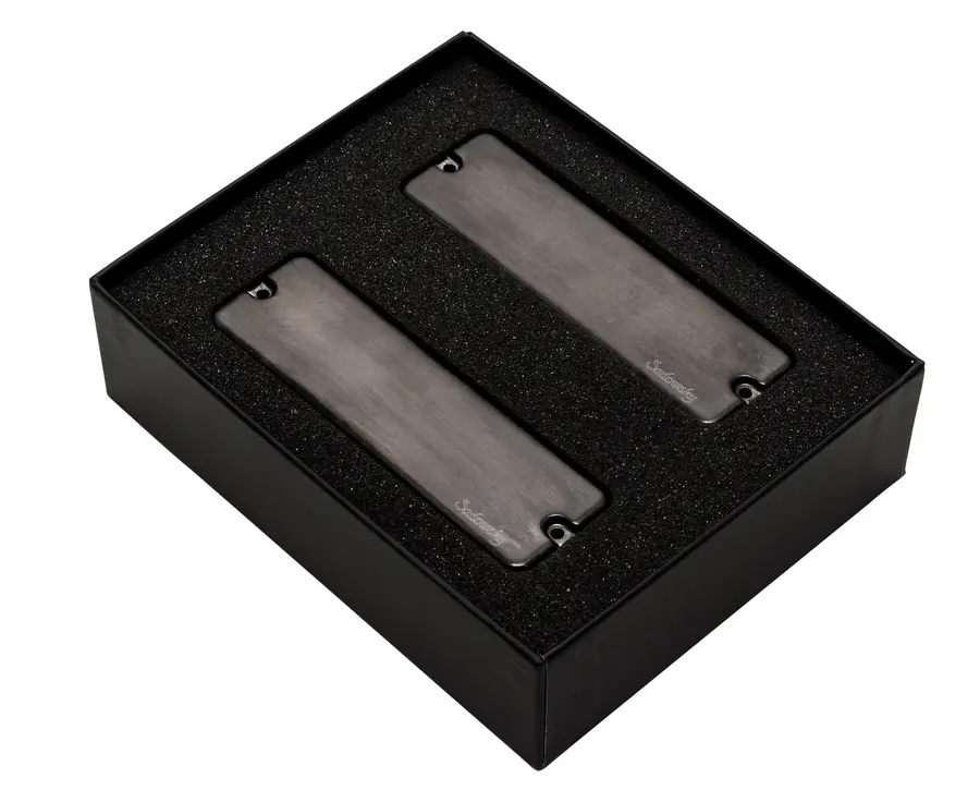 Sadowsky Soapbar Humbucker Bass Pickup Set,DualCoil,Brus.BlackChr.Cov.,4Str/B+N 